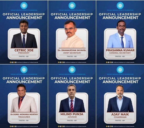 Indian Indoor Sports Foundation Announces New Leadership Team to Strengthen Indoor Sports Across India