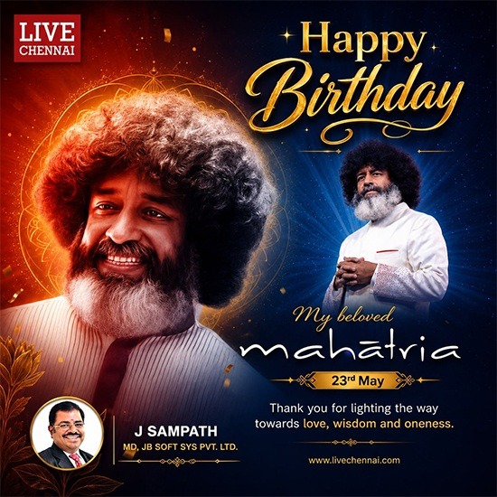 Chetpetonline.com Hearty wishes to Our Guru Mahatria Ra Birthday!